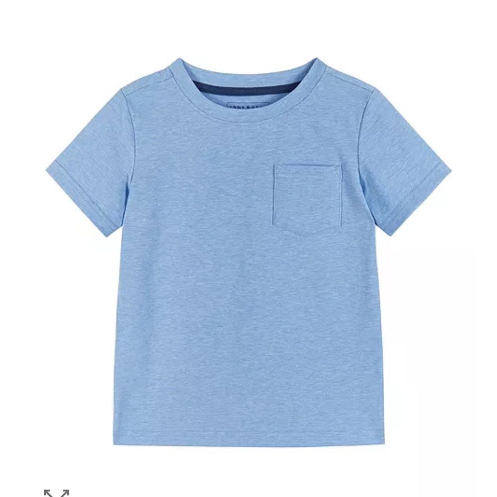 Andy & Evan blue cotton crewneck cotton pocket tshirt NWT
